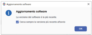 Funzione di notifica sulla versione del software aggiornamento